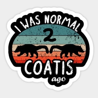 Coati Vintage Coati Retro Animal Motif Gift Sticker